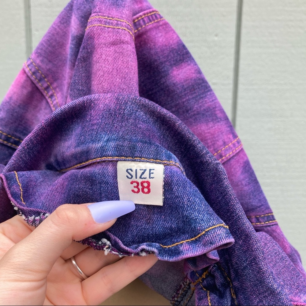Dyed vintage denim long jean jacket - Picture 15 of 16
